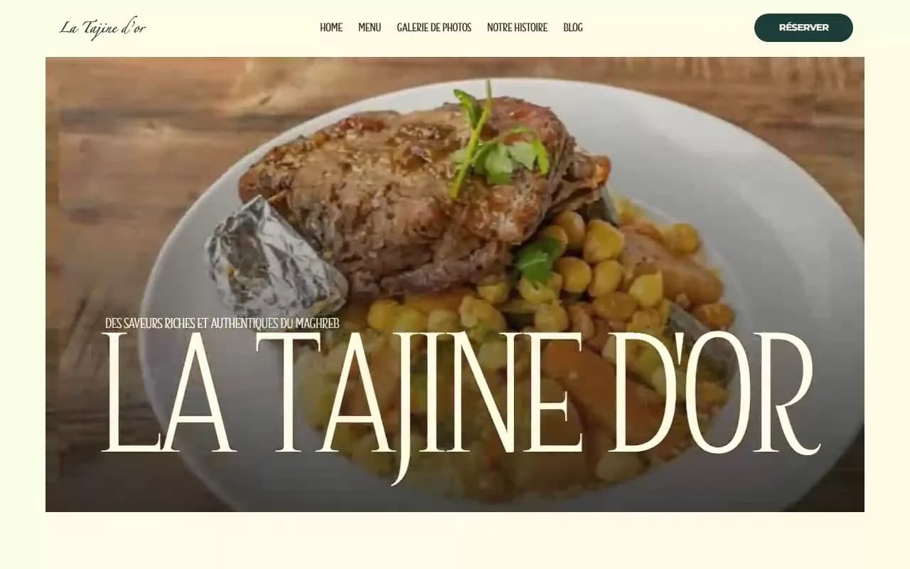 La Tajine d’Or, La Tajine d’Or : site d’un restaurant de cuisine maghrébine