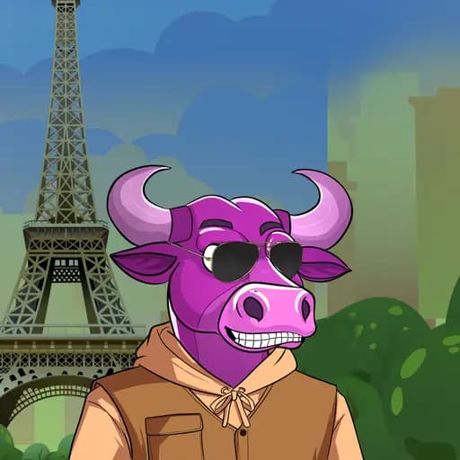 Taureau violet de la collection EDGE